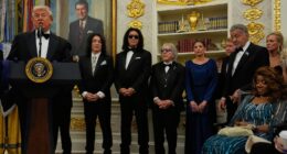 President Trump says he's hosting the Kennedy Center Honors gala recognizing Stallone, Kiss, Gaynor and others