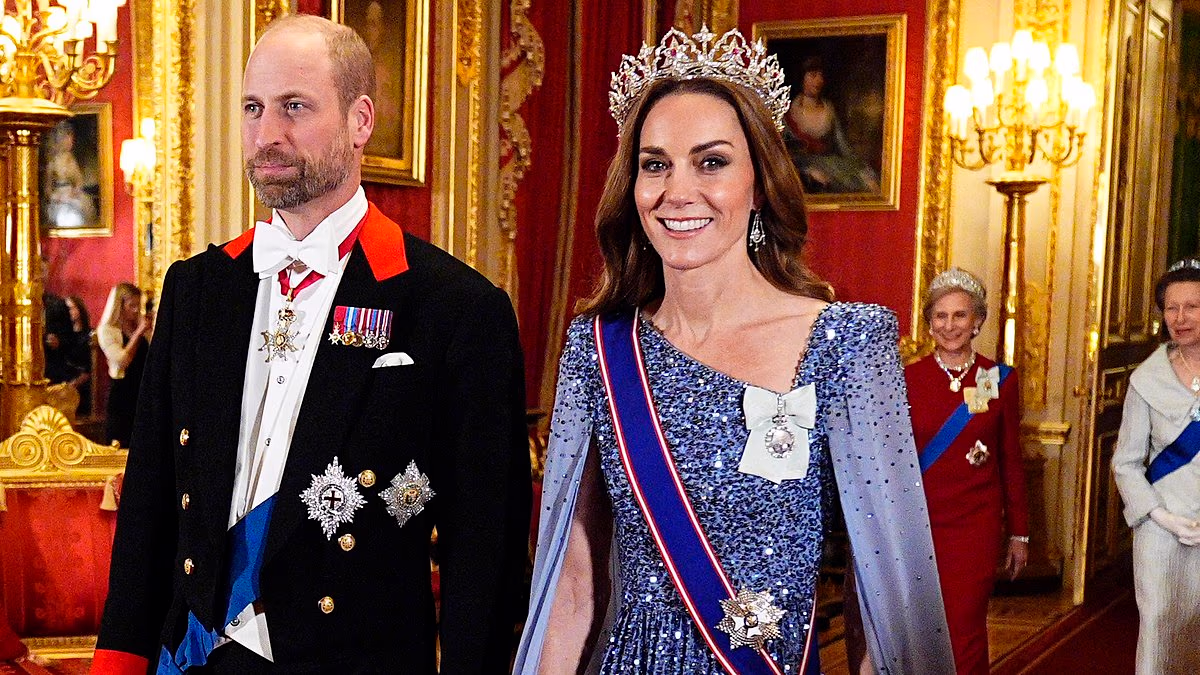 Princess Kate looks stunning in shimmering gown at state banquet