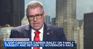 Republican Illinois governor candidate Darren Bailey speaks out after Montana helicopter crash kills family members