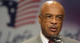 FILE - U.S. Secretary of Education Rod Paige speaks to reporters at the Education Department in Washington. (AP Photo/Terry Ashe, File)