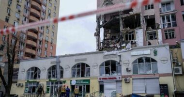 Drone attack in Kyiv