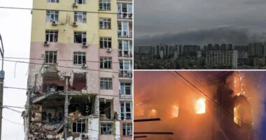 Russian drones, missiles pound Ukraine before Zelensky's meeting with Trump