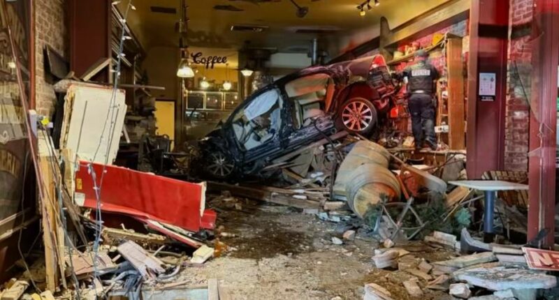 SEE IT: 90-Year-Old Barrels Car Into Coffee Shop on Thanksgiving