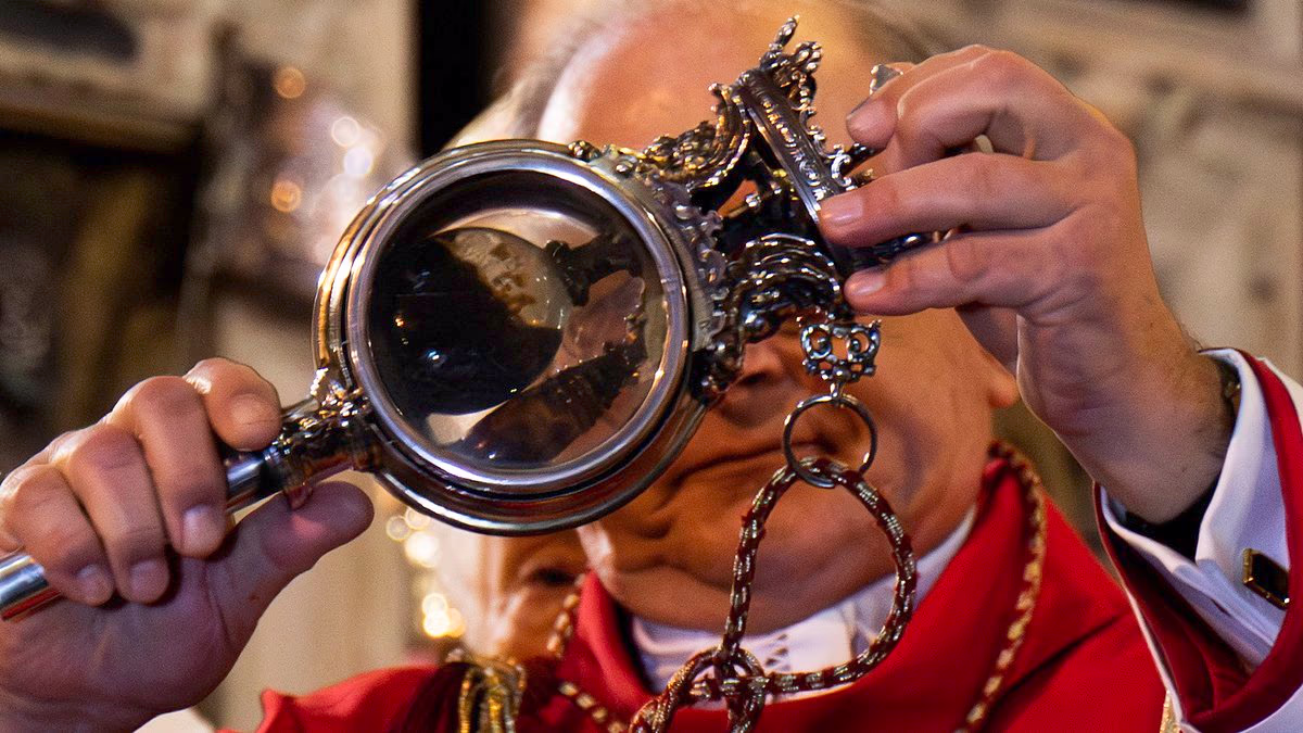 Saint's blood 'miraculously liquefies' in ritual predicting disaster