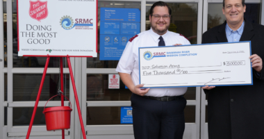 Savannah River Mission Completion donates $5,000 and rings bell for Salvation Army