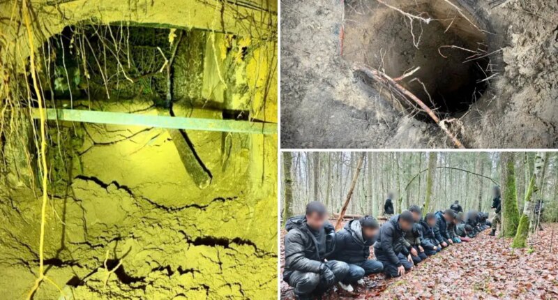 Scores of migrants cross into Poland through hidden Belarus border tunnel