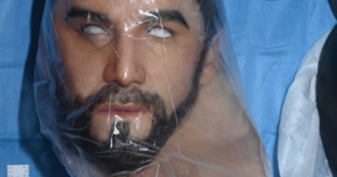 A lifelike silicone mask seized by police.