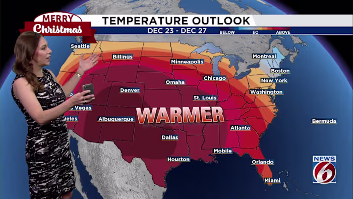 Slim chance of passing showers as warmer temps arrive in Central Florida. Here’s your outlook through Christmas