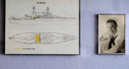 FILE - A photo of Pearl Harbor survivor Lou Conter, 101, as a young sailor is displayed at his home in Grass Valley, Calif., Nov. 18, 2022. (AP Photo/Rich Pedroncelli, File)