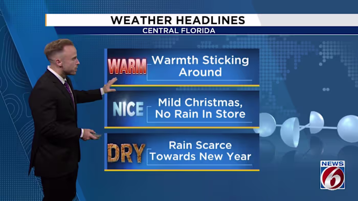Stubborn warmth and dry weather could stick around Central Florida through New Year’s