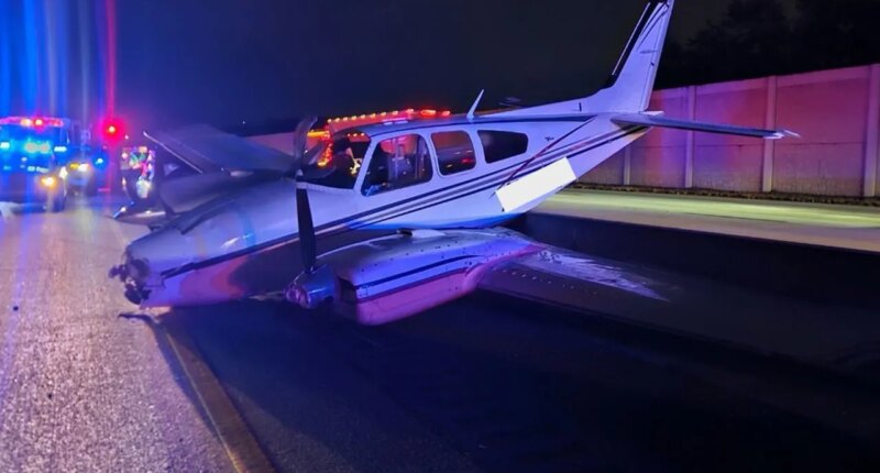 Stunned 911 dispatcher reacts to plane crash-landing on Florida freeway: 'A plane ... out of the sky?'