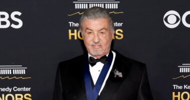 Sylvester Stallone Carries a Cane on 2025 Kennedy Center Honors Red Carpet