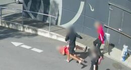 An Adelaide bottle shop was the scene of a violent robbery yesterday, resulting in injuries to both a 75-year-old customer and a 22-year-old staff member.