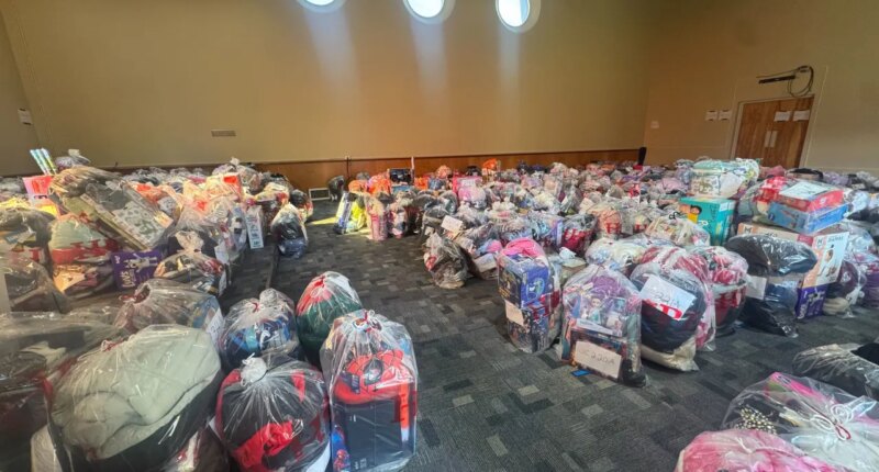 The Salvation Army of Johnson City distributes Angel Tree gifts