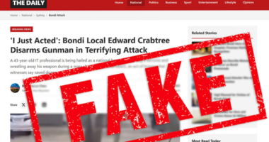 The website was created hours after the Bondi shooting.