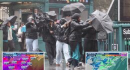 Travel nightmare unfolds at major East Coast airports as powerful storm unleashes vicious winds, rain