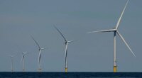 FILE - Wind turbines operate at Vineyard Wind 1 offshore wind farm off the coast of Massachusetts, July 19, 2025. (AP Photo/Carolyn Kaster, File)