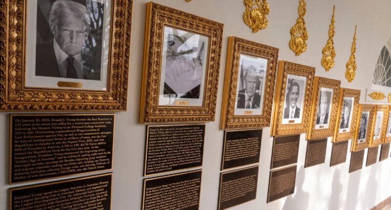 Trump's White House 'Walk of Fame' mocks former presidents