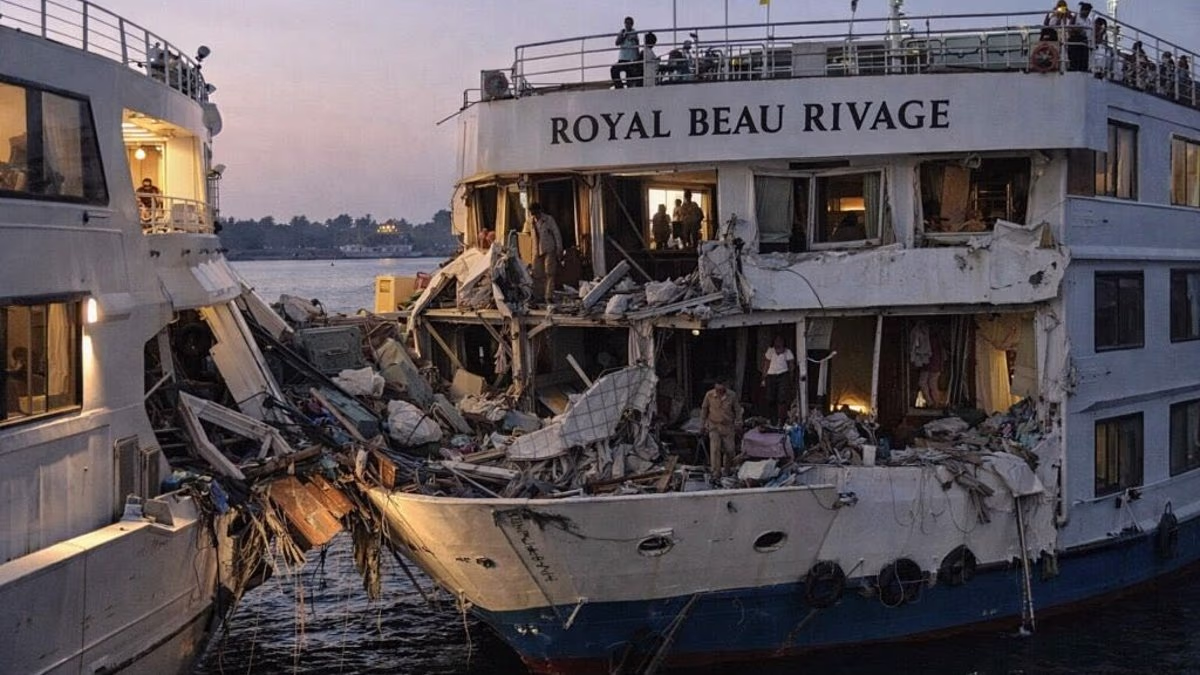 Two cruise ships crash killing tourist during Nile voyage
