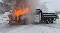 Village of Kansas snowplow destroyed by ‘freak accident’ fire