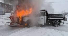 Village of Kansas snowplow destroyed by ‘freak accident’ fire