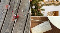 Vintage Christmas ornament had hidden notes inside