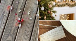 Vintage Christmas ornament had hidden notes inside
