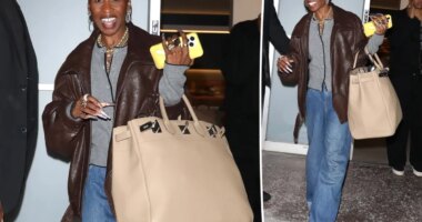 What’s inside Cynthia Erivo’s comically supersized Birkin bag?