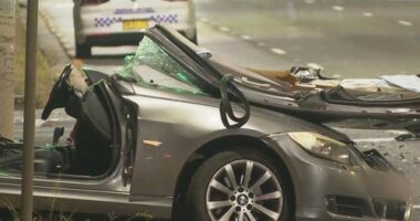 Three women were injured, one critically after the crash in Liverpool, south-west Sydney.