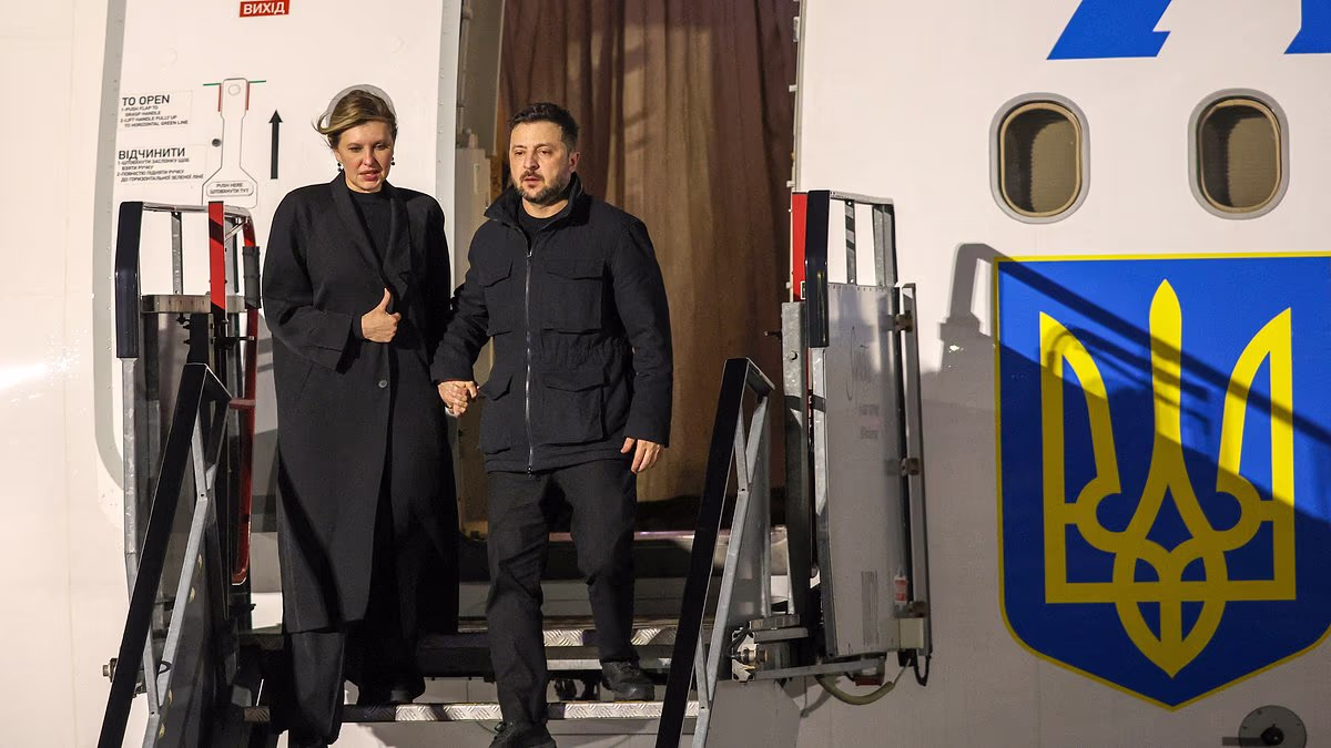 Zelensky's jet 'is targeted by military-style drones'