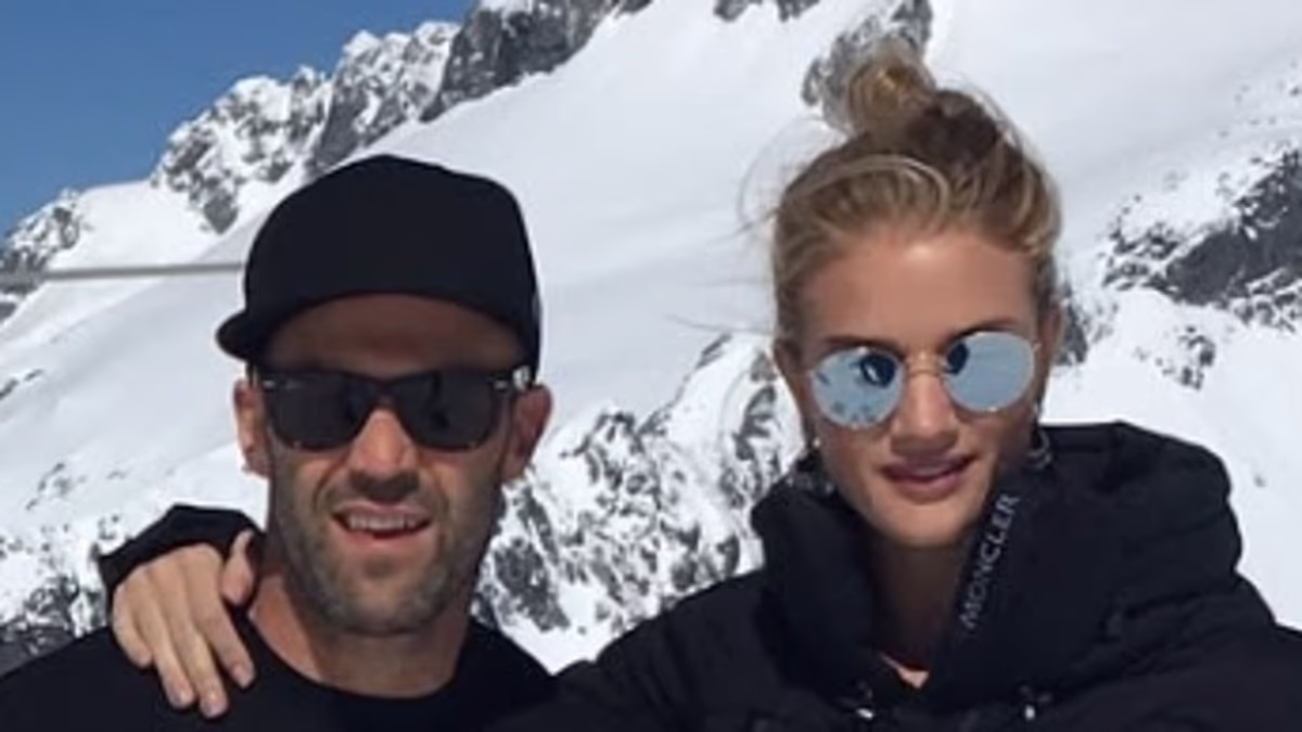 'Had the best trip and left pregnant!' Rosie Huntington-Whiteley recalls conceiving son Jack in New Zealand while Jason Statham filmed The Meg - as she takes part in 2016 viral craze