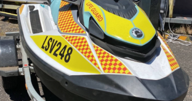 The jet skis were towed from a yard near Port Melbourne Beach around 5pm on January 4.