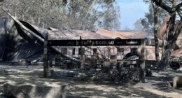 A major bushfire that has des﻿troyed homes and left three people missing in central Victoria has created scenes that a local firefighter has likened to an "atomic bomb".