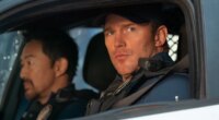 This image released by Amazon MGM Studios shows Kenneth Choi, left, and Chris Pratt in a scene from