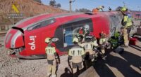 Site of a train collision in Adamuz, southern Spain
