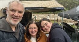 Charlotte Armstrong and her family were forced to flee the Cumberland River Holiday Park as the river broke its banks following heavy rainfall yesterday.