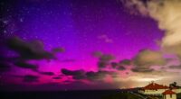 The aurora australis on January 20 as captured by Byron Bay local Sarah Archibald.