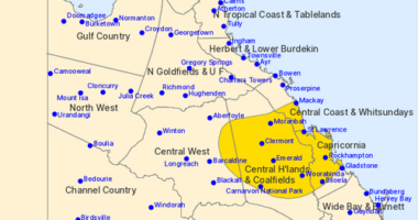 A severe weather warning is in place for the Whitsundays region.