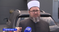 Imam Ismet Purdic and his wife were driving just after 7.30pm on Saturday when three people in a black hatchback allegedly began yelling racist abuse and throwing rubbish at their car.