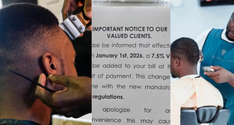 2026 Tax Reforms: Man speaks out as barber imposes VAT on customers, shares proof