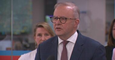 Addressing the media from Victoria's State Control Centre, Albanese announced the funds would bring the Commonwealth‑State Disaster Recovery Funding Arrangements to $329 million.
