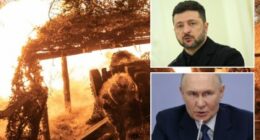 Another massive secret Ukraine drone blitz pummels Putin as 15 aircraft are struck THOUSANDS of miles deep inside Russia