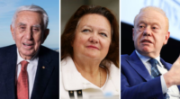 Harry Triguboff, Gina Rinehart and Anthony Pratt.