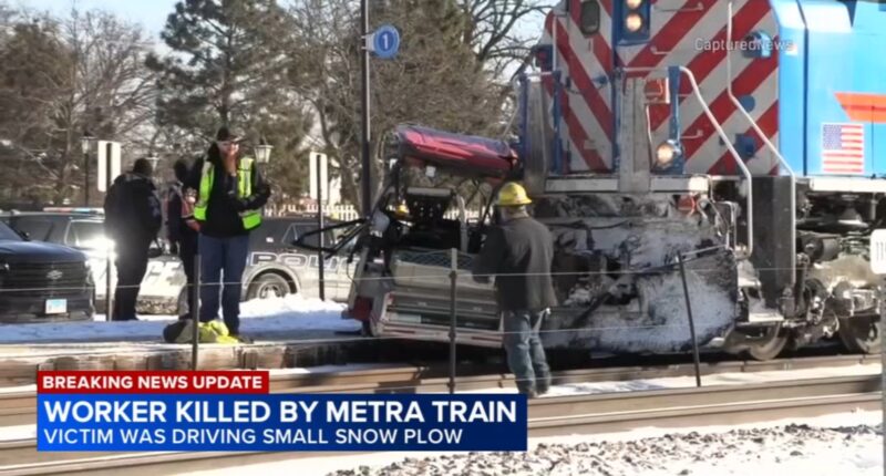 Bartlett Public Works employee David Hoday killed after Metra Milwaukee District West train hit snowplow at Oak, Railroad avenues