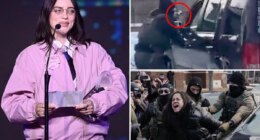 Billie Eilish refers to 'kidnapped' protesters during award speech