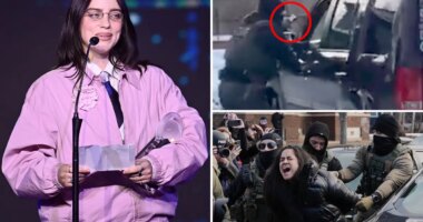Billie Eilish refers to 'kidnapped' protesters during award speech