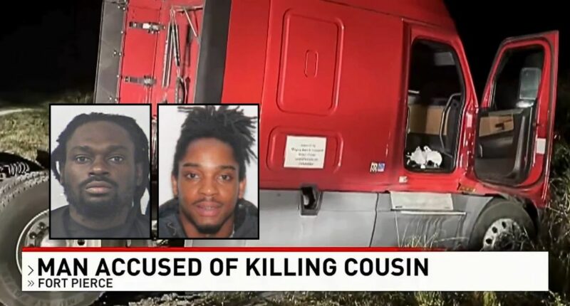 'Blood all over': Trucker stashed dead cousin in big rig after shooting him in the head, stuffed him underneath 'sleeper' and then ditched the semi, cops say