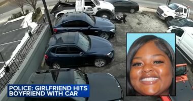 Boyfriend's fight with 'toxic' girlfriend at Taco Bell nearly turns deadly as she runs him over from behind after driving onto sidewalk: Cops