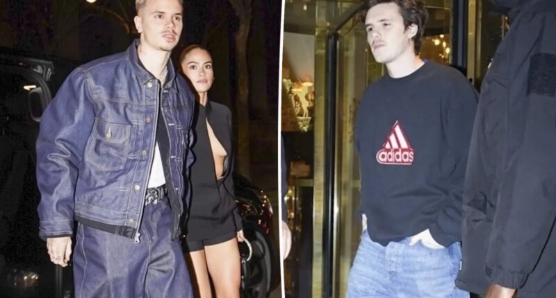 Brothers Romeo and Cruz Beckham enjoy double date with girlfriends as family feud erupts