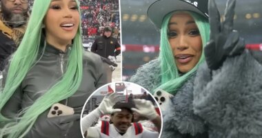 Cardi B celebrates boyfriend Stefon Diggs’ Super Bowl berth as Patriots defeat Broncos in AFC Championship